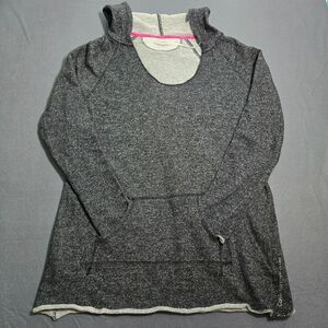 Calvin Klein Womens L Performance Quick Dry Black & White Knit Hoodie Sweater